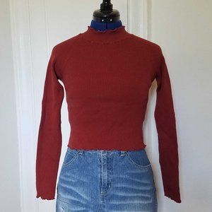 Kendall & Kylie Cropped Long Sleeve Shirt